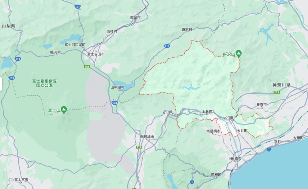 谷田圭太さんの住まい：神奈川県足柄上郡の地図